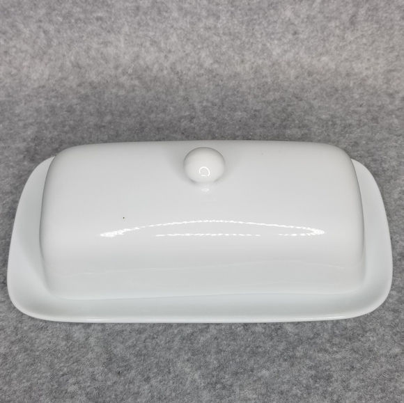 BIA Cordon Bleu White 1/4lb Covered Butter Dish Butter Keeper Knob Handle - Picture 3 of 10